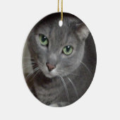 Russisch-graue Katze Keramikornament (Rechts)