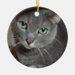 Russisch-graue Katze Keramikornament