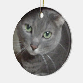 Russisch-graue Katze Keramikornament (Links)