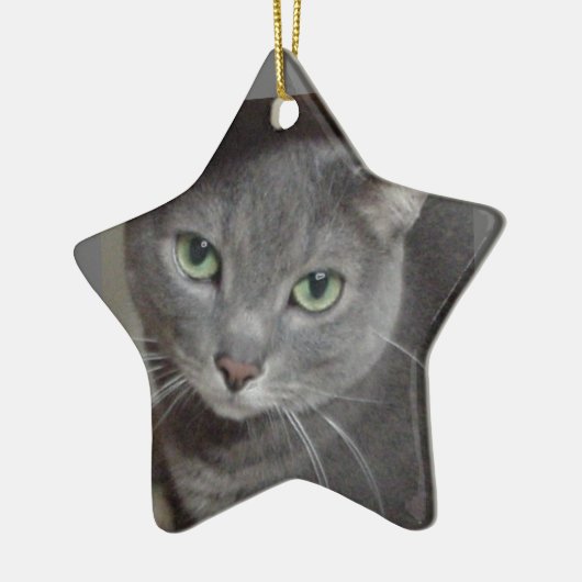 Russisch-graue Katze Keramikornament (Links)