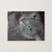 Russisch-graue Katze Puzzle (Horizontal)
