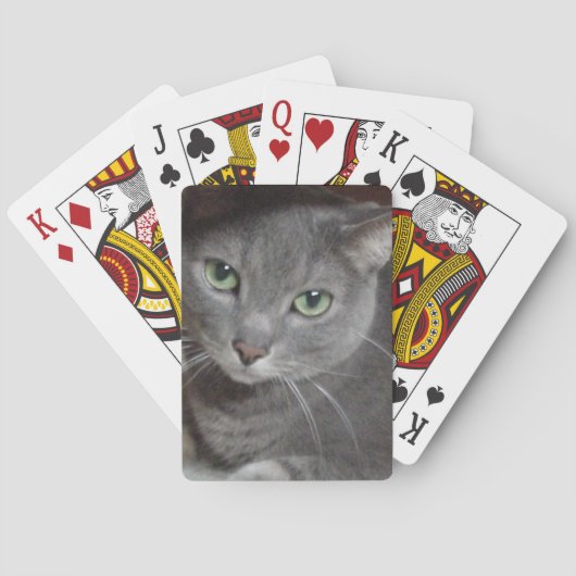Russisch-graue Katze Spielkarten (Rückseite)