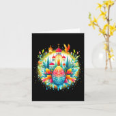 Russisch griechisch-byzantinisch-orthodoxes Kreuz  Karte (Gelbe Blume)