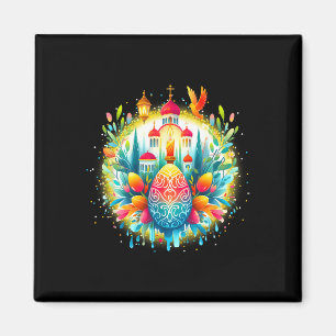 Russisch griechisch-byzantinisch-orthodoxes Kreuz  Magnet