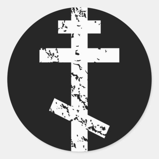 Russisch-griechisch-byzantinischer Western Rite or Runder Aufkleber (Vorderseite)