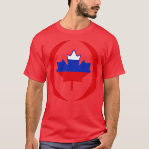 Russisch-kanadische Multinational Patriot Flaggen- T-Shirt
