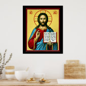 Russisch-katholisch-orthodoxe Jesus Christus Print Poster (Küche)