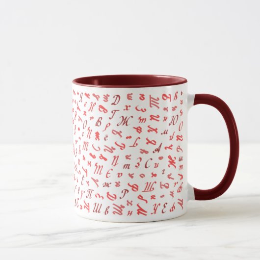 Russisch-kyrillische Alphabet Tasse (Rechts)