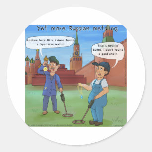 Russisch Metall-Ing Lustig Rick London Geschenke Runder Aufkleber