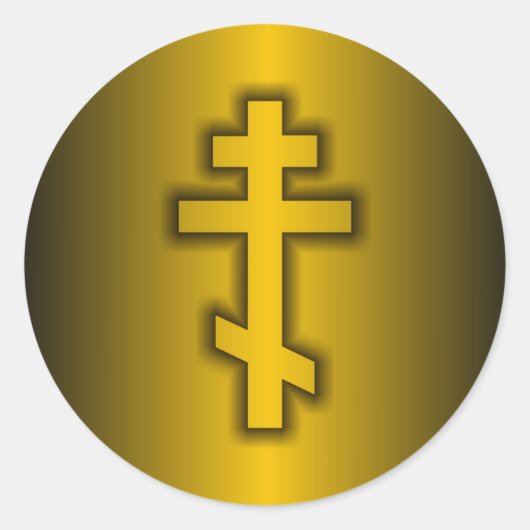 Russisch-Orthodox Runder Aufkleber (Vorderseite)