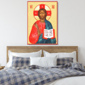 Russisch-orthodoxe Ikone Jesu Christi Leinwanddruck (Insitu (Schlafzimmer))