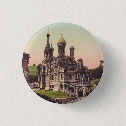 Russisch-orthodoxe Kirche in Moskau Button (Vorderseite)