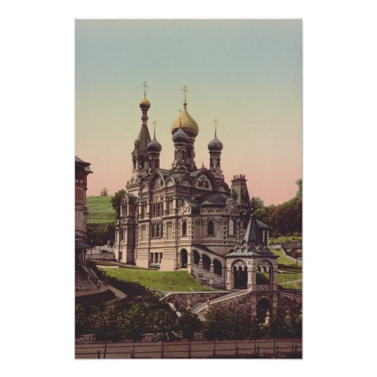 Russisch-orthodoxe Kirche in Moskau Poster (Vorderseite)
