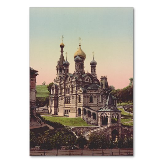 Russisch-orthodoxe Kirche in Moskau Tischnummer (Vorderseite)