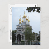Russisch-Orthodoxe Kirche von Genf Postkarte (Vorne/Hinten)