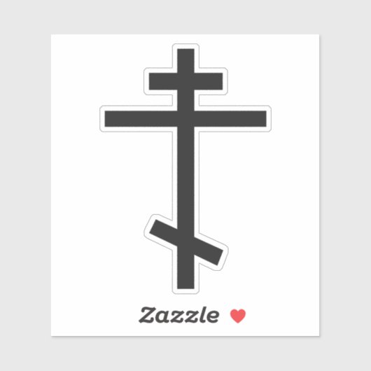 Russisch-Orthodoxe Kreuz Aufkleber (Blatt)