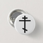 Russisch-Orthodoxe Kreuz Button (Vorne & Hinten)