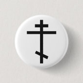 Russisch-Orthodoxe Kreuz Button (Vorderseite)