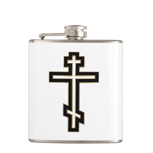 Russisch-Orthodoxe Kreuz Flachmann (Vorderseite)