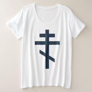 Russisch-Orthodoxe Kreuz Große Größe T-Shirt