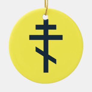 Russisch-Orthodoxe Kreuz Keramik Ornament