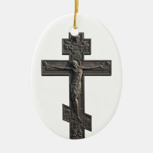 Russisch-Orthodoxe Kreuz Keramik Ornament