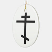 Russisch-Orthodoxe Kreuz Keramik Ornament (Links)