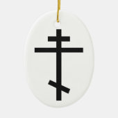 Russisch-Orthodoxe Kreuz Keramik Ornament (Vorne)