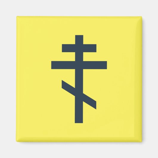 Russisch-Orthodoxe Kreuz Magnet (Vorne)