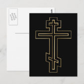 Russisch-Orthodoxe Kreuz Postkarte (Vorne/Hinten)