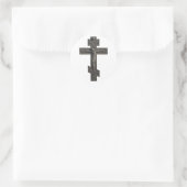 Russisch-Orthodoxe Kreuz Runder Aufkleber (Tasche)