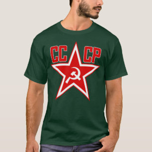 Russisch Sowjet Rot CCCP Sauber T-Shirt