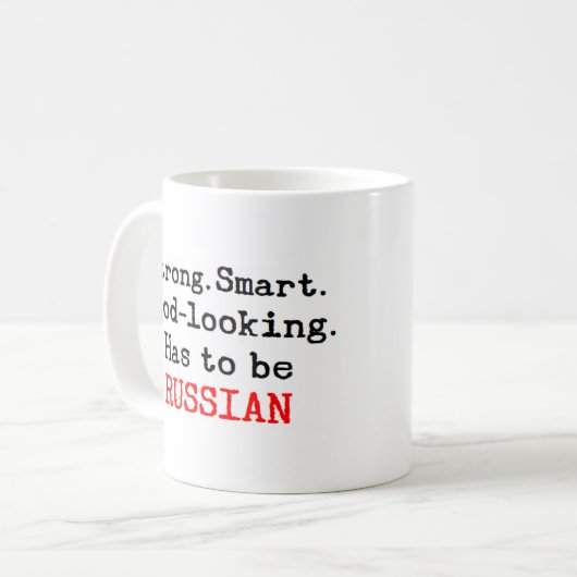 russisch stark kaffeetasse (Vorderseite Links)