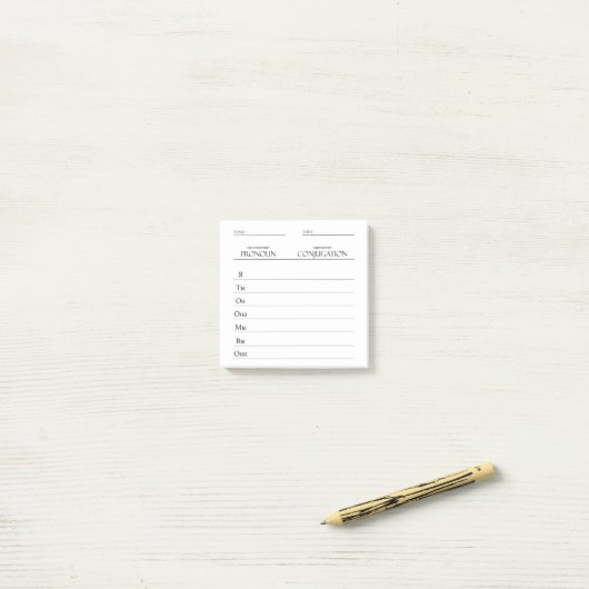 Russisch | Verbs Conjugation Practice Post-it Klebezettel (Auf Schreibtisch)