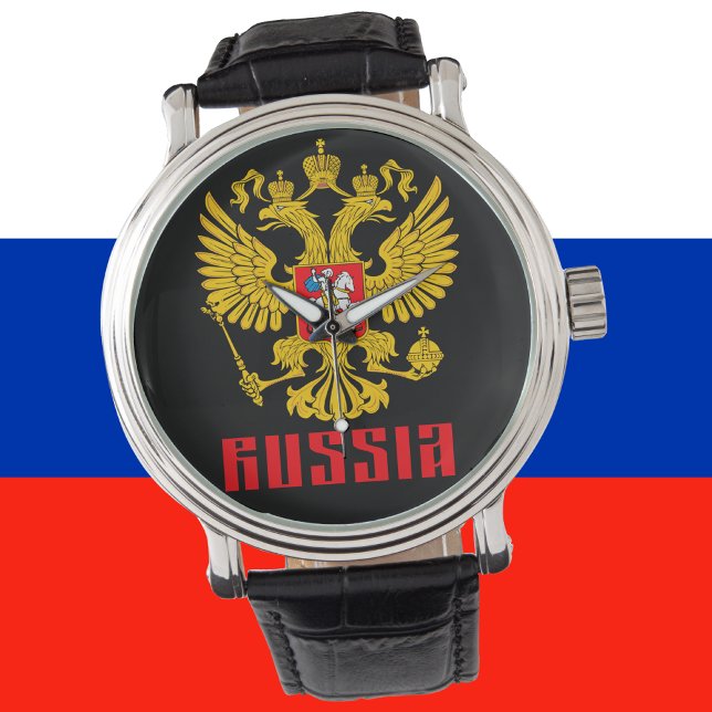 Russische Adlerflagge Armbanduhr (Von Creator hochgeladen)