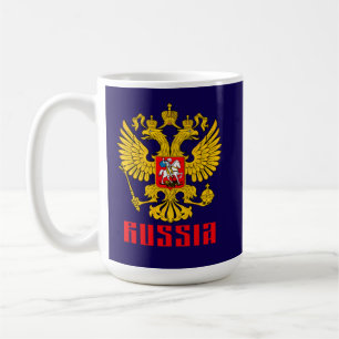 Russische Adlerflagge Kaffeetasse