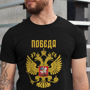 Russische Adlerflagge Russland Orthodoxe T-Shirt