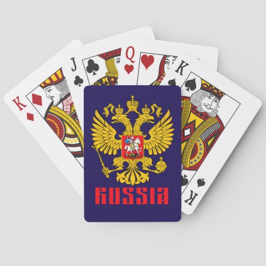 Russische Adlerflagge Spielkarten (Rückseite)