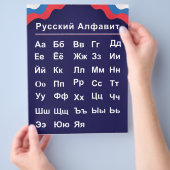 Russische Alphabet Flyer (Hand)