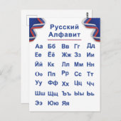 Russische Alphabet Postkarte (Vorne/Hinten)