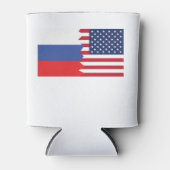 Russische Amerikanische Flagge Dosenkühler (Vorderseite)