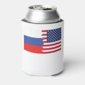 Russische Amerikanische Flagge Dosenkühler (Kanne Rückseite)