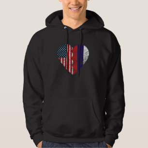 Russische Amerikanische Flaggen Herbst Staaten Rus Hoodie