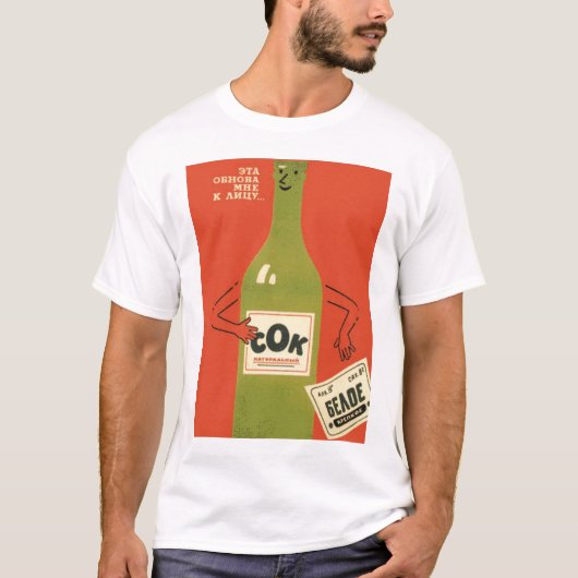 Russische Anti-Alkohol Propaganda T-Shirt (Vorderseite)