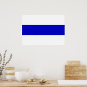 Russische Anti-Kriegs-Fahne ukrainische blaue Lini Poster (Küche)