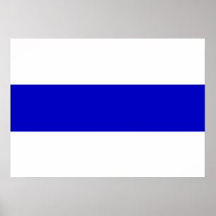 Russische Anti-Kriegs-Fahne ukrainische blaue Lini Poster