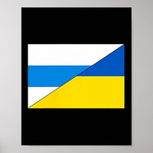 Russische Antikriegsflagge Ukraine-Flagge Net Voyn Poster