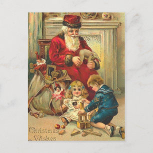 Russische Art-Sankt-Weihnachtskarten-Spielwaren Feiertagspostkarte