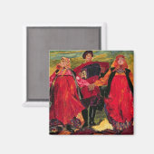 Russische Bauern singen Magnet (Vorderseite/Rückseite)