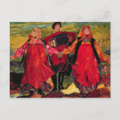 Russische Bauern singen Postkarte (Vorderseite)